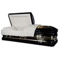 thumbnail image 4 of Casket Emporium Supreme Casket, Velvet Material, Green/Silvertone/Blue/Bronze Colors, Funeral Casket, 4 of 6