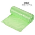 thumbnail image 3 of Uxcell 4-6 Gallon Small Trash Bags Waste Basket Liners Green, 60 Counts / 3 Rolls, 3 of 5
