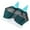 Blue, variant on 5PC Horse Fly Mask with Ears - Fine Mesh UV Protective Fly Masks for Mini/Full-Size Horses - Adjustable Breathable Equine Face Cover (Teal)