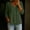 29# Army Green, variant on Women's Cotton Linen Blouses Empire Waist Button Down V Neck Peplum Long Sleeve Casual Lightweight Tops Black M