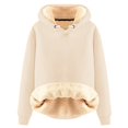 thumbnail image 1 of Breezora Sweat à Capuche Doublé en Polaire pour Femmes Manches Longues Col Rond Hiver Chaud pour Activités Extérieures Taille g Beige, 1 of 3