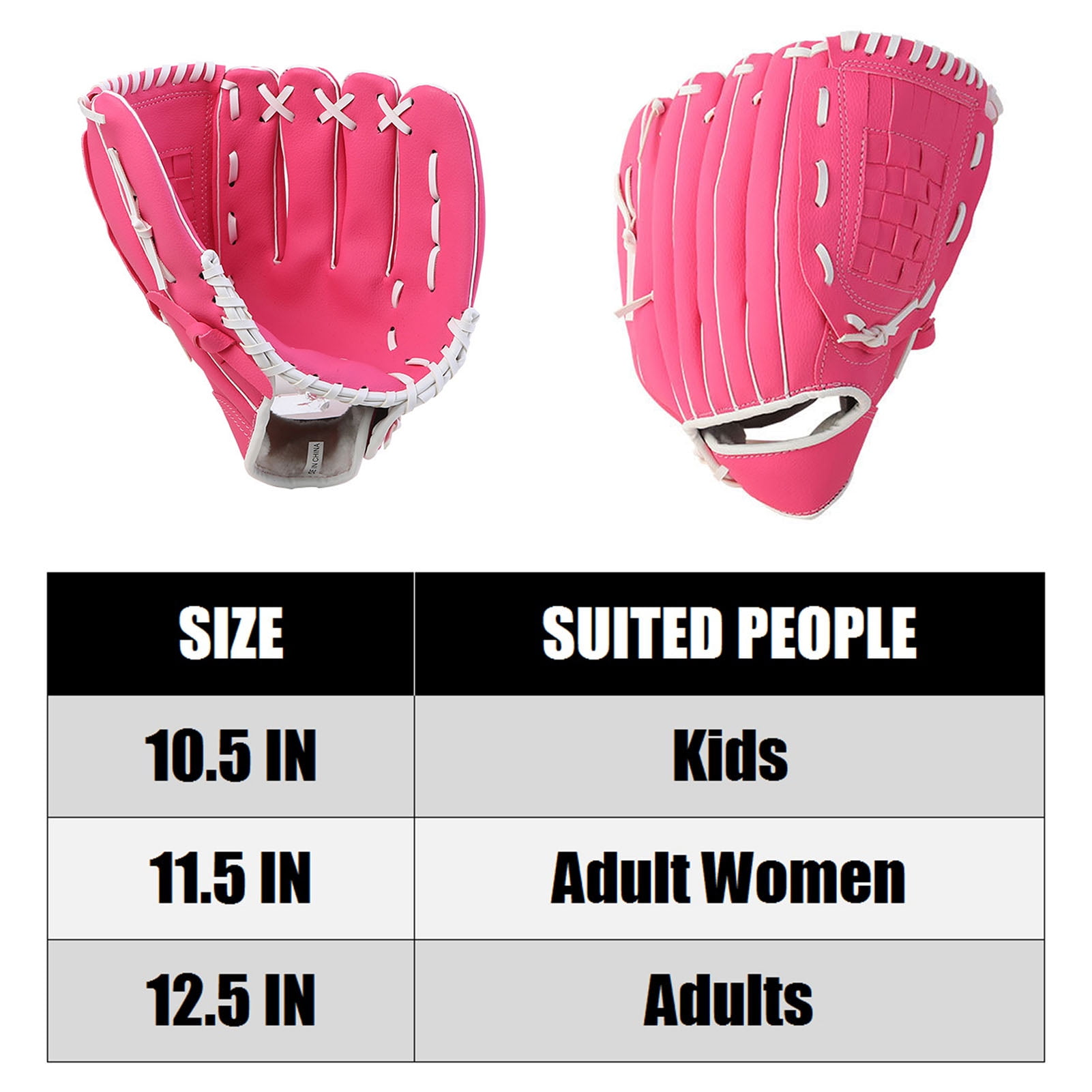 Gloves 10.5/11.5/12.5 Inch Outdoor Sport Baseball Glove For Kids Youth Adults Left Hand Baseball Practice Glove
