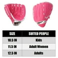 thumbnail image 3 of M Buder Guante de Béisbol para Niños Jóvenes y Adultos, Guante de Práctica para Mano Izquierda, Piel Sintética, Diseño Cómodo, Fucsia, 10.5 Pulgadas / 26.67 cm, 3 of 5