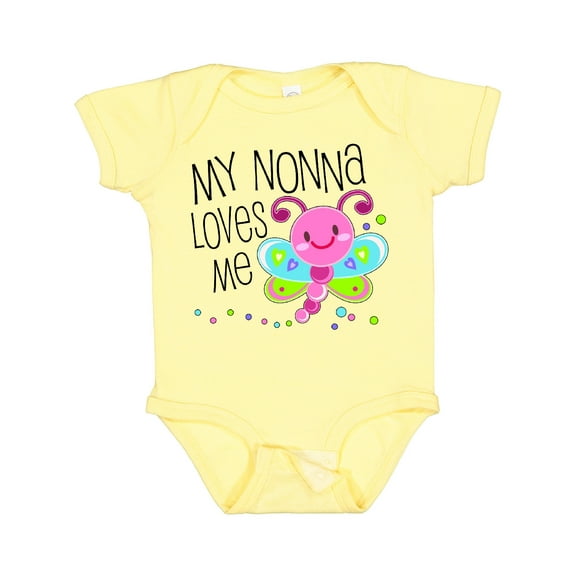 Inktastic My Nonna Loves Me Cute Dragonfly Boys or Girls Baby Bodysuit