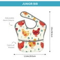 thumbnail image 4 of Kdxio Colorful Flower Chickens Bibs For Babies, Baby Bibs for Eating, Toddler Bibs, Waterproof Bibs, Feeding Bibs, for Toddlers, Boys, Girls, 4 of 8