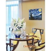 DecorArts Starry Night Van Gogh Canvas Wall Art for Home Decor, 20x16 in