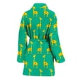 thumbnail image 2 of Cute Cartoon Giraffe Pattern Women Bathrobe One Size Univeral Fits Fashion Lightweight Plush Fleece Long Robe For Women, 2 of 3