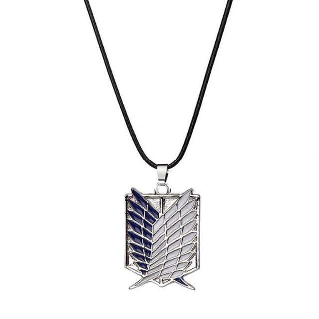 Collier Personnage d'Anime Attack on Titan Collier Pendentif Logo du Corps d'Enquête