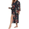 thumbnail image 6 of Avidlove Womens Plus Size Kimono Robes Long Bathrobe Ladies V Neck Loungewear Lightweight Soft Sleepwear XL-5XL, 6 of 7