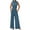 Navy, variant on qolati 2 Piece Sets for Women Summer 2024 Mock Neck Sleeveless Ribbed Knit Pullover Top Wide Leg Pants Matching Lounge Set Trendy Beach Vacation Outfits