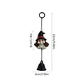 thumbnail image 3 of Aoznliie Halloween Wind Chimes, Resin Door Hanging Decor with Pumpkin Black Cat Bat Ghost, Spooky Porch Ornament for Fall Festive Display,9x4in, 3 of 6