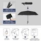 thumbnail image 5 of Amorosa Paraguas Plegable de Automático Soleada y Lluviosa Protección UV para Hombres Mujeres Negro, 5 of 7