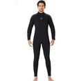 thumbnail image 1 of TureClos traje de neopreno traje de neopreno de cuerpo completo para hombres y mujeres actividades de deportes acuáticos de una pieza en agua fría para bucear surf pesca submarina hombre / negro xl TureClos JD733154498, 1 of 7