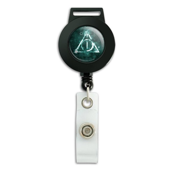 Harry Potter Deathly Hallows Logo Lanyard Retractable Reel Badge ID Card Holder