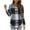 Navy, variant on WRKEKC Long Sleeve Tops for Women Casual Plaid Print Crew Neck Long Sleeve T Shirt with Irregular Hem Loose Fit Fall and Winter Daily Wear Layering Top
