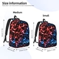 thumbnail image 2 of Disketp Red And Blue Lightning Mochila de Lona Estampada, Mochila Escolar de Viaje Ligera para Estudiantes y Portátil-Medium, 2 of 5