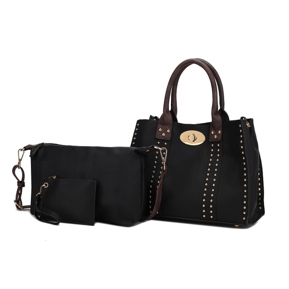 Bolso de mano MKF Collection Elissa Satchel Set de 3 piezas Vegan Lea