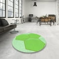thumbnail image 4 of Ahgly Company Machine Washable Indoor Round Transitional Emerald Green Area Rugs, 8' Round, 4 of 7