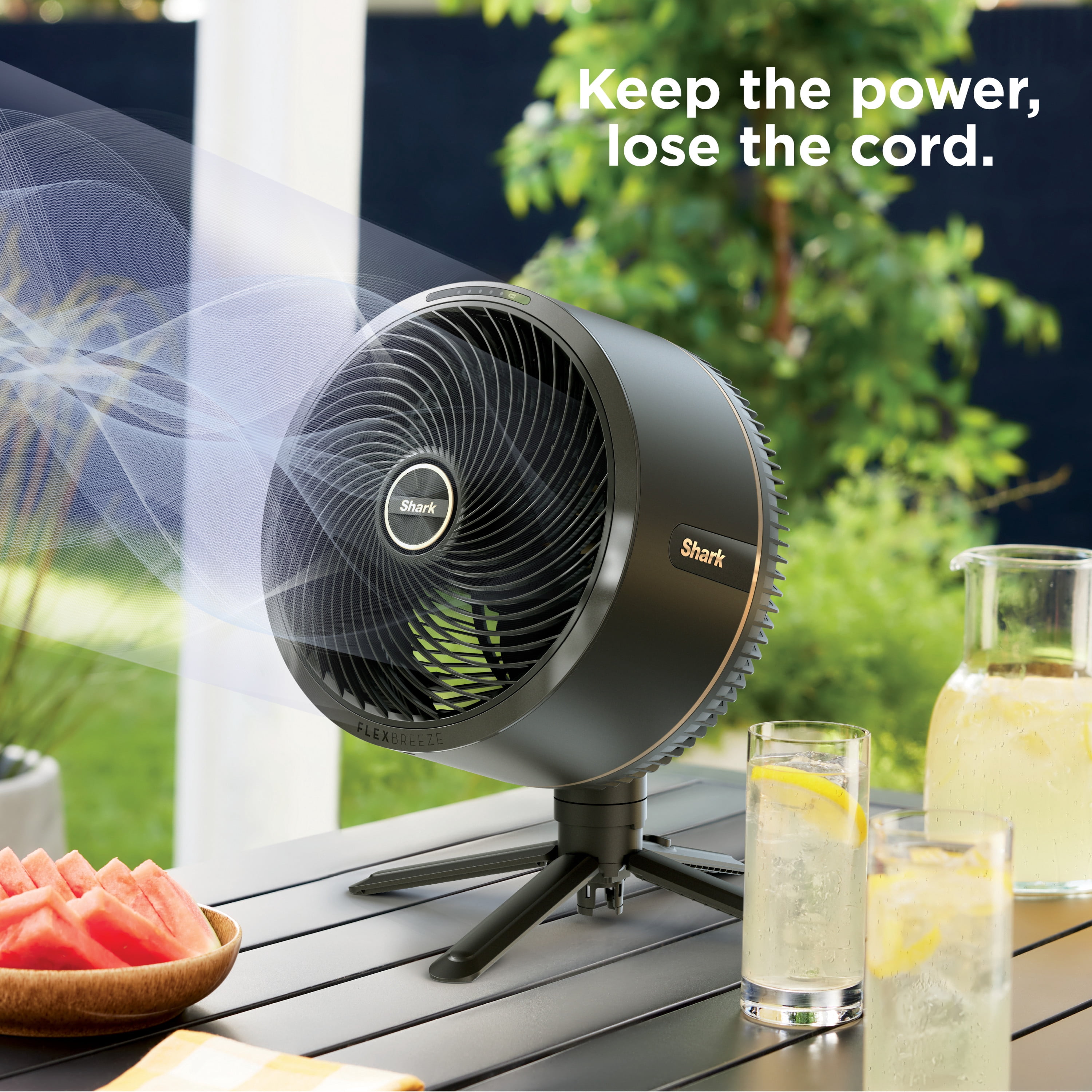Shark Breeze Boost 37 in. H 5 speed Oscillating Pedestal Fan With Remote Remote Control