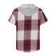 thumbnail image 4 of Camisas de Manga Larga para los Hombres con Capucha Botón Cuadrado Blusa Casual, Hombre de Manga Corta Botón Abajo Camisas, 4 of 5