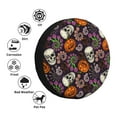 thumbnail image 4 of Goofa Halloween With Skull Pattern Universal Tire Cover for Jeep, SUV, Truck, and Trailer – Waterproof, UV-Resistant,Easy to Install, Fits 14"-17" Tires-14 inch, 4 of 6