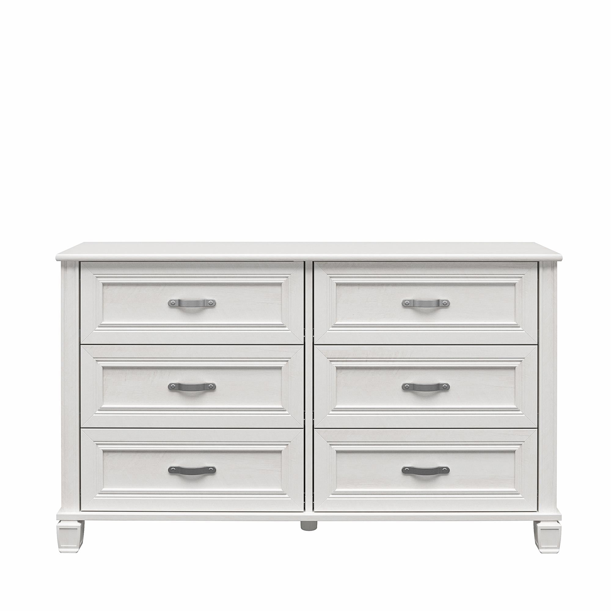 Ameriwood Home Hillview 6 Drawer Dresser, Ivory Oak