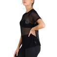 thumbnail image 4 of INSPIRE CHIC Women's Mesh Cover Up Raglan Sleeve Sheer Fishnet T-Shirt Top Black S, 4 of 6