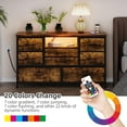 thumbnail image 6 of 8 Drawer Dresser TV Stand with Power Outlet & LED for 55'' TV, Console Table for Storage in Closet, Living Room, Entryway, 6 of 9