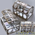 thumbnail image 2 of Vintage Treasure Storage Box Transparent Pirate Jewelry Boxes Earrings Crystal Gem Jewelry Organizer Trinket Display Travel Case Gold Large, 2 of 6