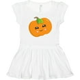 thumbnail image 3 of Inktastic Smiling Pumpkin, Halloween, Orange Pumpkin Girls Toddler Dress, 3 of 5