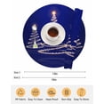 thumbnail image 6 of 15 Inch Round Placemats Set of 4, Christmas Shinny Tree Non Slip Heat Insulation PP Table Mats, Xmas Light Stars Abstract Blue Washable Place Mats for Kitchen Dining Party Table Decor, 6 of 7