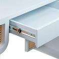 thumbnail image 4 of TOV Furniture Suzie Bureau Bleu Pastel et Rotin, 4 of 8