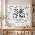 thumbnail image 5 of Breathe Begin Again With Motivational Hand Lettered, Inspirational Illustration for Quote Lovers, Wall Decor, Valentine's Day Gift, Tapestry Wall Hanging for Dorm and Living Room, 5 of 6