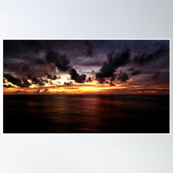 Dark Sunset Poster Wall Art, Modern Wall Decor, 8x12 UNFRAMED