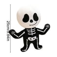 thumbnail image 3 of Cute Skeleton Plush Doll, Black White Embroidery Skeleton Stuffed Toy, Soft Halloween Skull Skeleton Plush Figure Gift for Kids Halloween Party Home Decor, 3 of 6