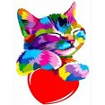 thumbnail image 1 of Wdftyju 5D DIY Diamond Painting Kits Colorful Cat Full Square Drill Art (20X30cm) Wdftyju 7bs0jd2gy6ha7cx5D01, 1 of 9