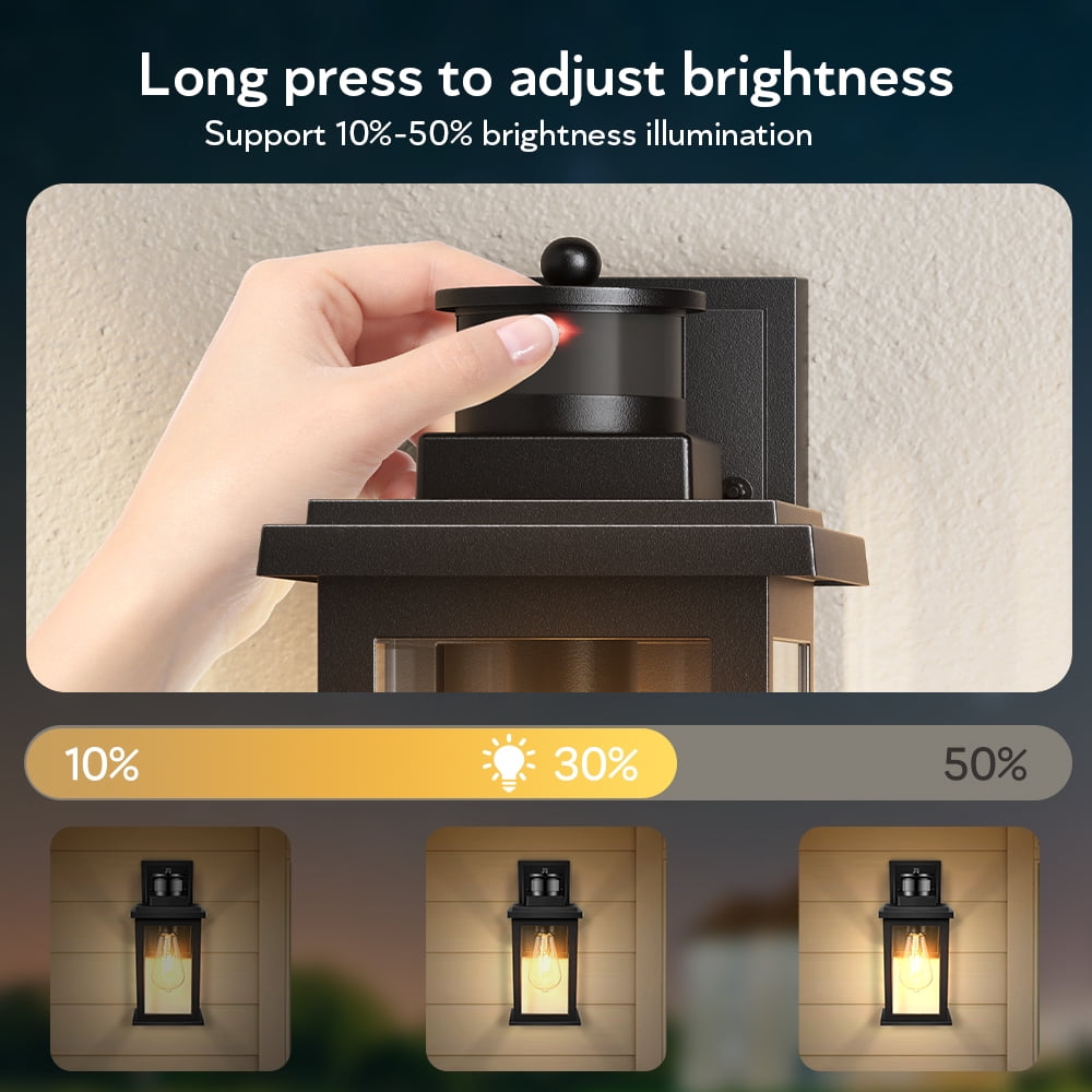 VIANIS Outdoor Light Fixture Motion Sensor, Anti-Rust Dusk to Dawn Outdoor Lights for House, Waterproof Outdoor Coach Lights for Garage, Patio, Anti-Rust, 1-Pack