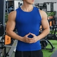 thumbnail image 4 of Mens Compression Tank Top Qiggri Men's Tank Top Solid Color Outdoor Fitness Sports Fine Strip Breathable Tank Top Athletic Tank Top, 4 of 6