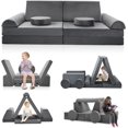 thumbnail image 1 of Lilypelle 10 PCS Modular Kids Play Couch, Child Sectional Sofa, Bedroom Playroom Furniture for Toddlers, Convertible Foam and Floor Cushion for Boys and Girls, 1 of 8