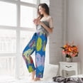 thumbnail image 5 of Daiia Colorful floral Pattern Women's Sleep Pant with Pockets and Drawstring,Pajama Pants-Small, 5 of 6