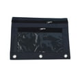 thumbnail image 2 of Three-Hole Single and Double Zipper Pencil Case Black, 2 of 5