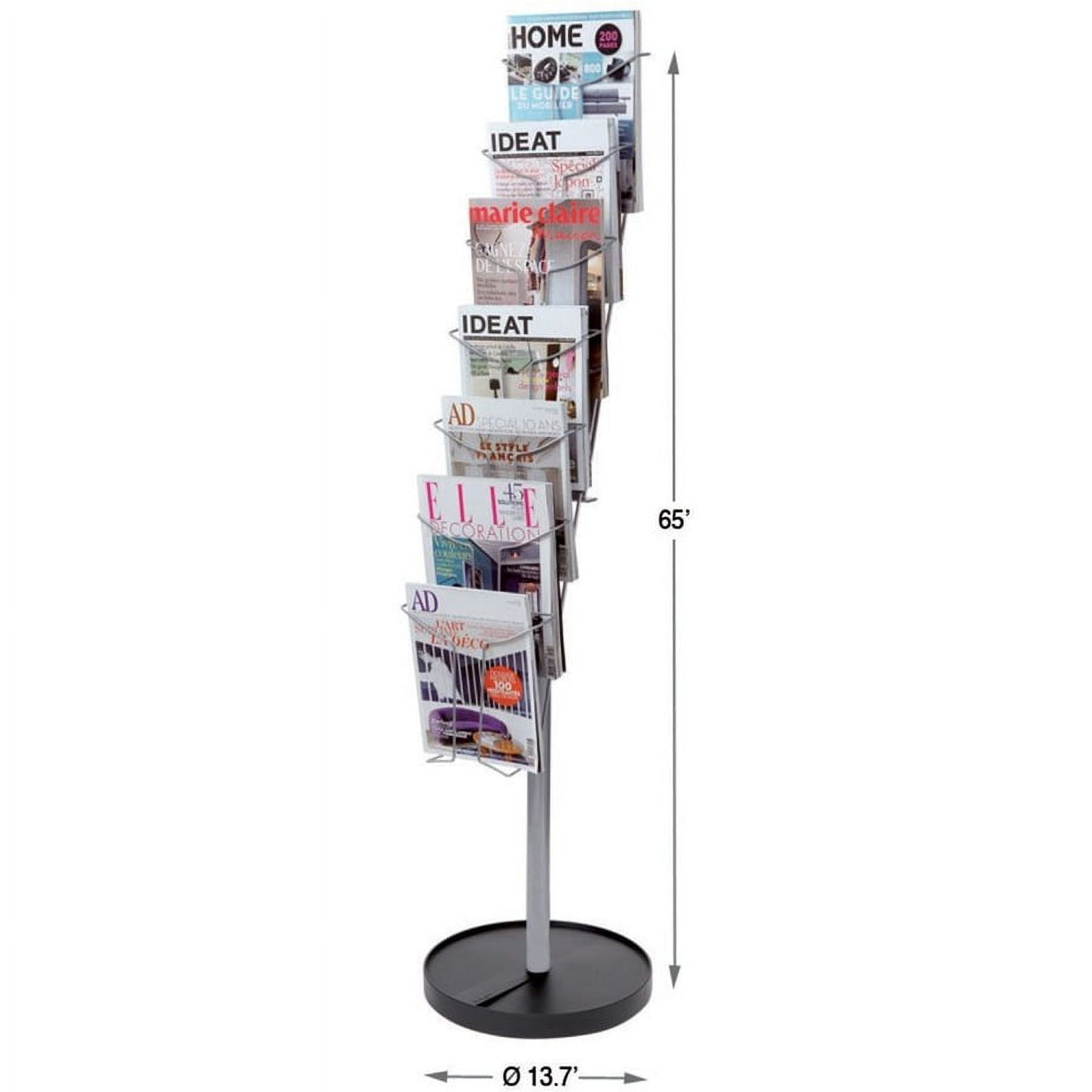 Alba Display Rack - 400 X Sheet, 7 X Document - 7 Compartment(s) - 59.1" Height - Floor - Metal - 1 Each