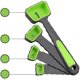 thumbnail image 4 of Collapsible Silicone Measuring Cups Measuring Spoons - Set 8psc Silicone Mesuring Cup And Collapsible Spoon - Great For Camping And Pet Food (green), 4 of 5