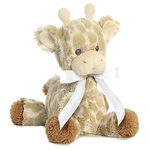Lil Benny Phant Aurora World Ebba Loppy Giraffe Rattle Plush Stuffed Animal with White Ribbon