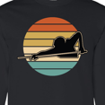 thumbnail image 4 of Inktastic Billiards Pool Player Retro Sunset Long Sleeve T-Shirt, 4 of 5