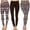 Brown, Brown/White, Brown/Multi, variant on White Mark Women's Pack of 3 Christmas Leggings