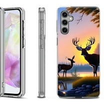 OneToughShield ® Shockproof Phone Case Compatible with Samsung Galaxy A35 5G - Deer Sunset