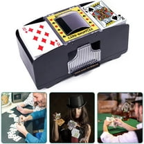 Card Shuffler 2 Deck, Battery Powered Playing Card Machine for Poker, Blackjack, UNO, Texas Hold'em, Automatic Card Dealer for Home Game Night
