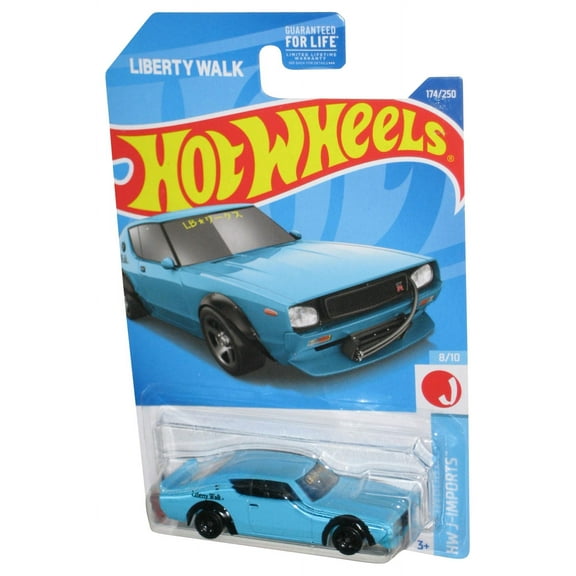Hot Wheels HW J-Imports 8/10 (2021) Blue Nissan Skyline 2000GT-R LBWK Liberty Walk Toy Car 174/250