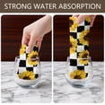 thumbnail image 4 of 2 Pcs Funny Kitchen Towels,Checkerboard Sunflower Pattern Microfiber Dish Towels,Kitchen Tea Towels,Kitchen Towel Set (18" X 26"), 4 of 7